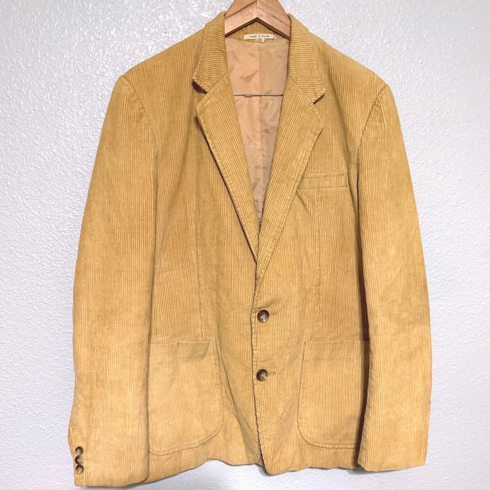 VTG Bertini for Fantastic International Mens Corduroy Sport Coat‎ Blazer 42L